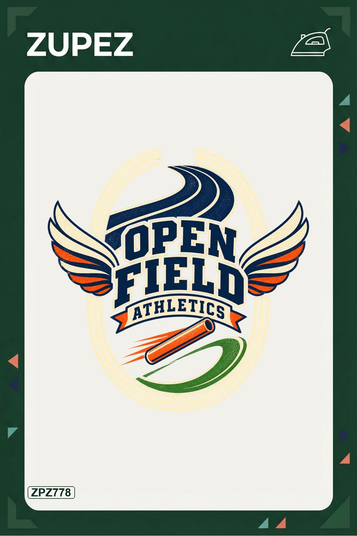 ZPZ778 – Open Field Athletics Ütüyle Uygulanabilir Transfer Baskı ana ürün görseli