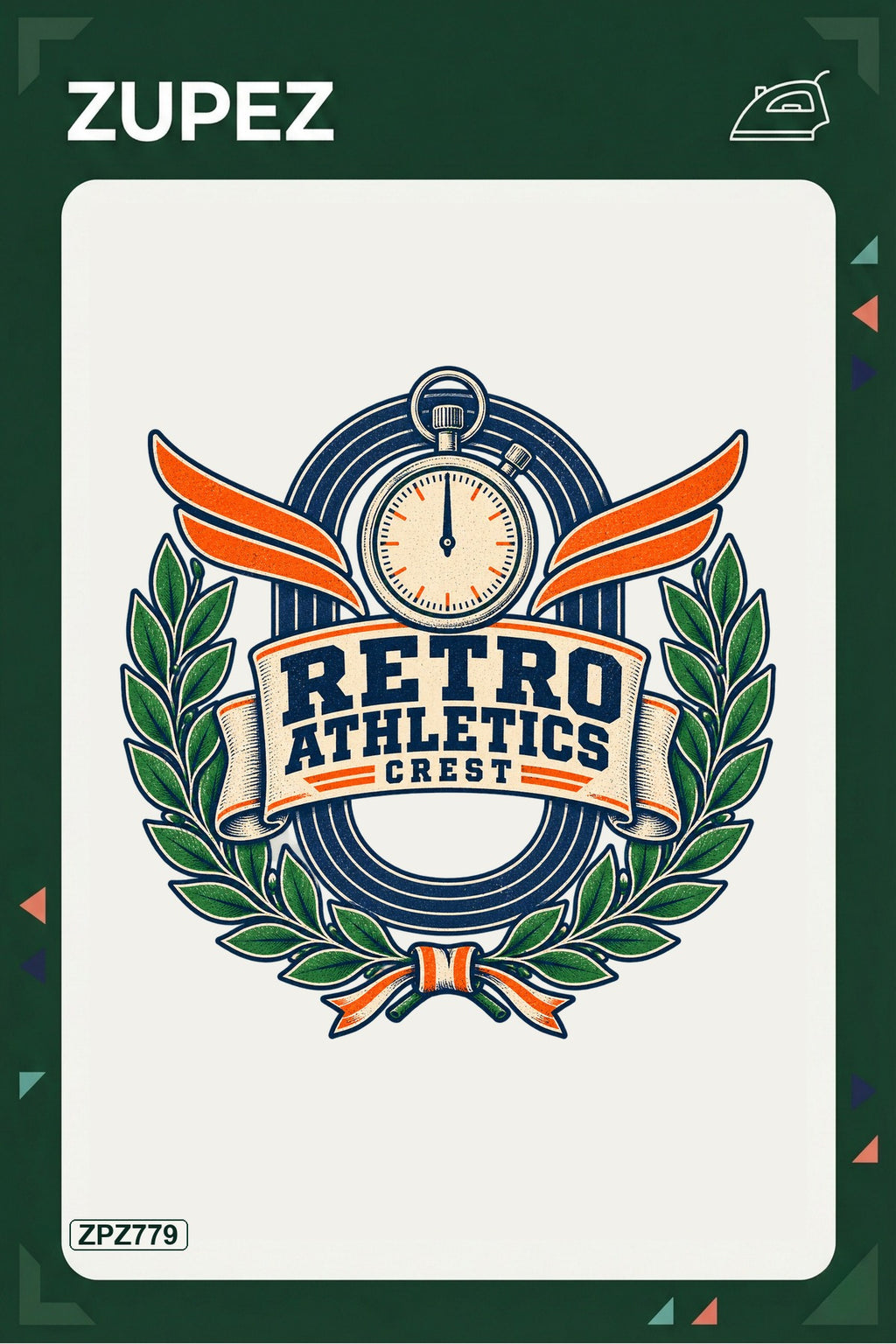 ZPZ779 – Retro Athletics Crest Ütüyle Uygulanabilir Transfer Baskı ana ürün görseli