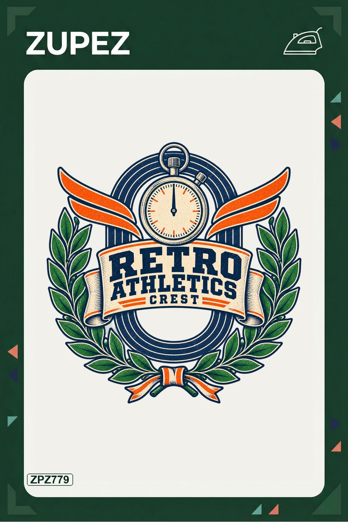 ZPZ779 – Retro Athletics Crest Ütüyle Uygulanabilir Transfer Baskı ana ürün görseli