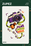 ZPZ782 – Film Camera Walk Ütüyle Uygulanabilir Transfer Baskı ana ürün görseli