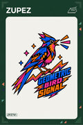ZPZ791 – Geometric Bird Signal Ütüyle Uygulanabilir Transfer Baskı ana ürün görseli