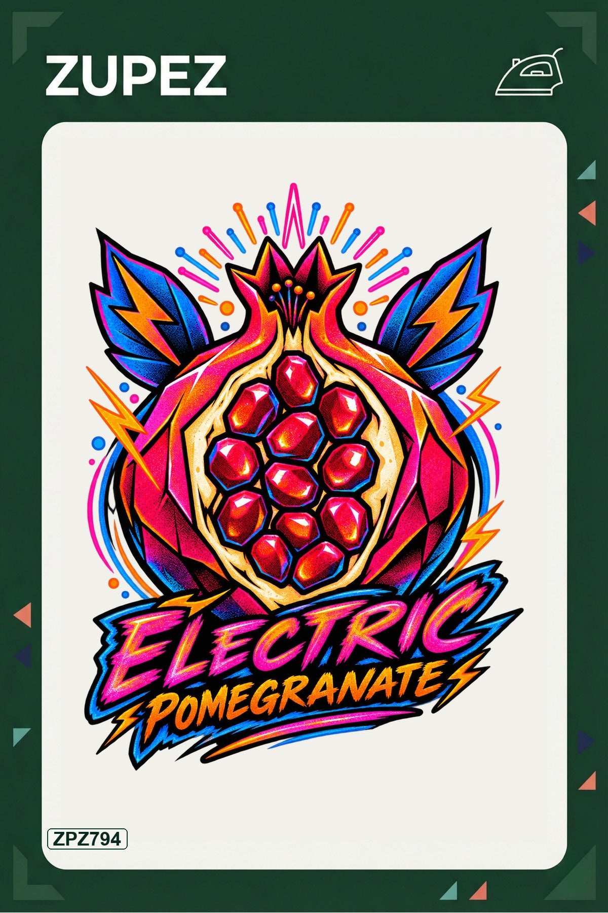 ZPZ794 – Electric Pomegranate Ütüyle Uygulanabilir Transfer Baskı ana ürün görseli