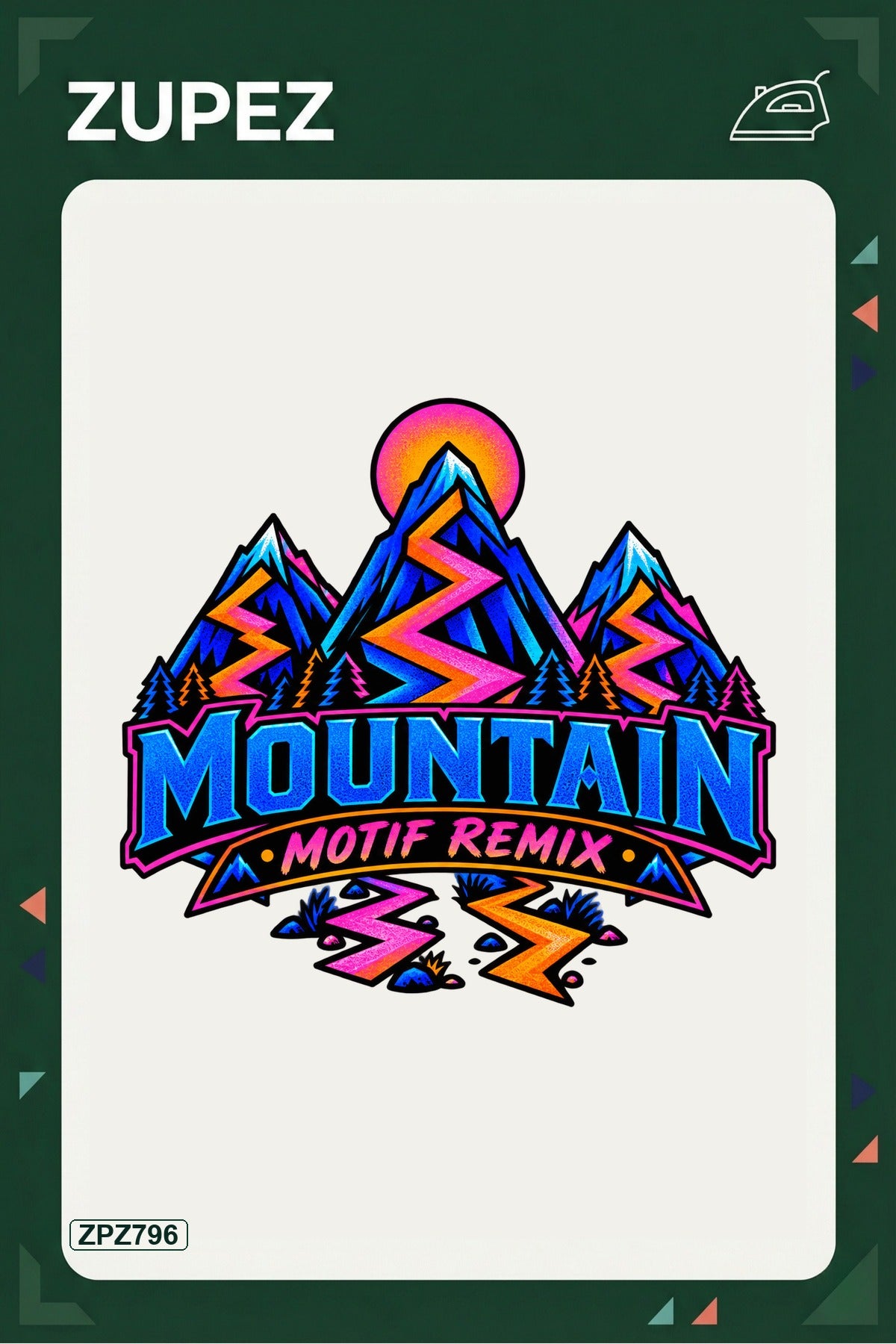ZPZ796 – Mountain Motif Remix Ütüyle Uygulanabilir Transfer Baskı ana ürün görseli