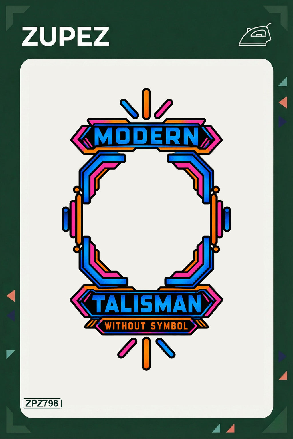 ZPZ798 – Modern Talisman Without Symbol Ütüyle Uygulanabilir Transfer Baskı ana ürün görseli