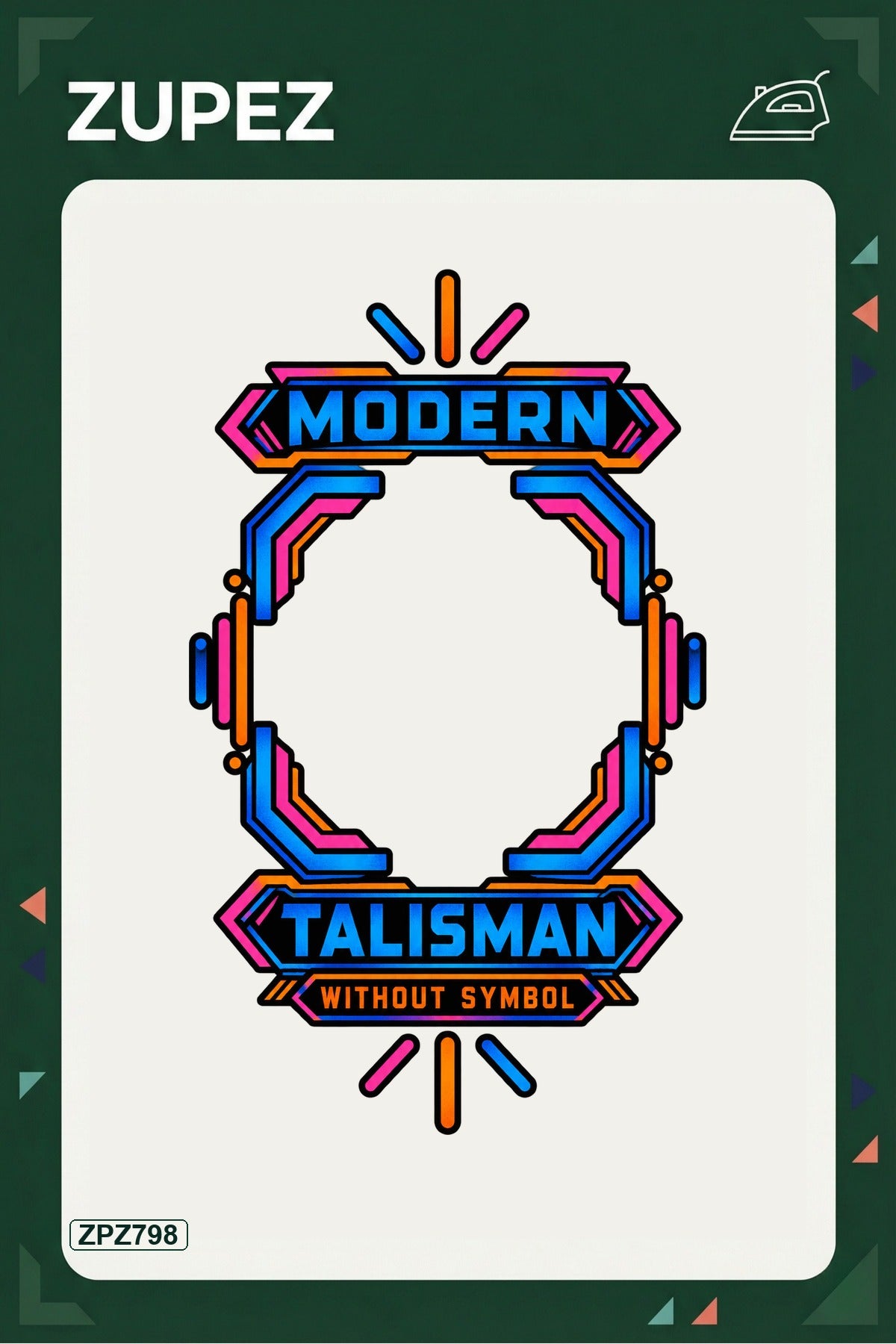ZPZ798 – Modern Talisman Without Symbol Ütüyle Uygulanabilir Transfer Baskı ana ürün görseli