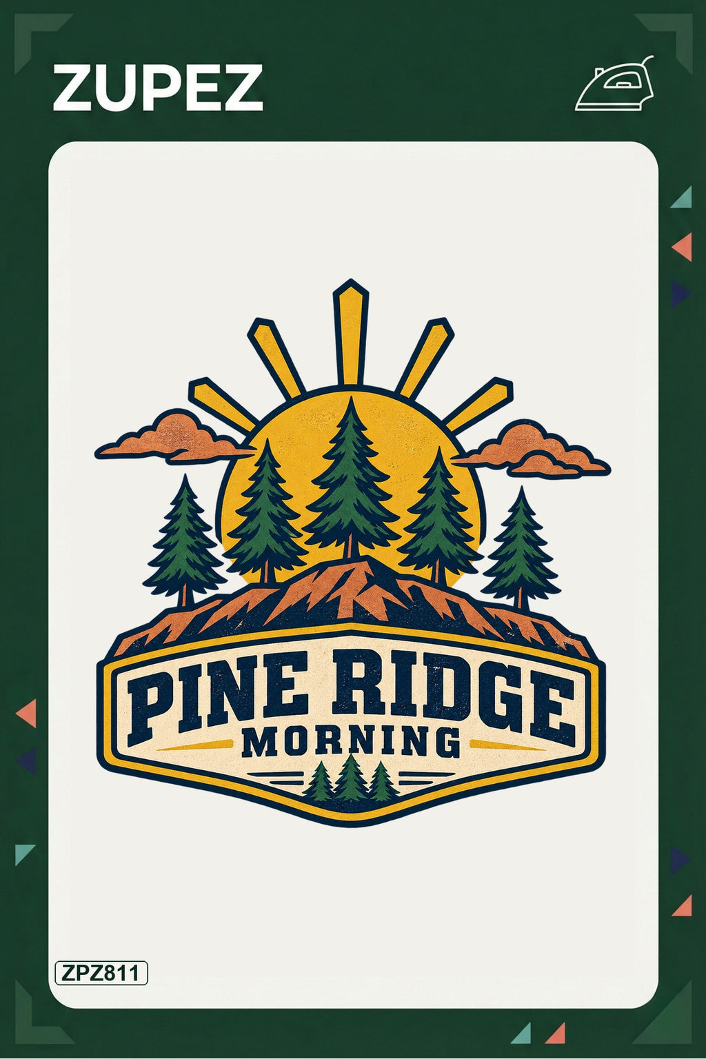 ZPZ811 – Pine Ridge Morning Ütüyle Uygulanabilir Transfer Baskı ana ürün görseli