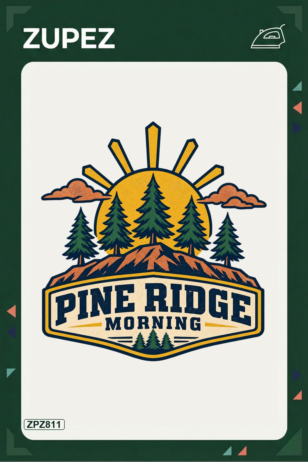 ZPZ811 – Pine Ridge Morning Ütüyle Uygulanabilir Transfer Baskı ana ürün görseli