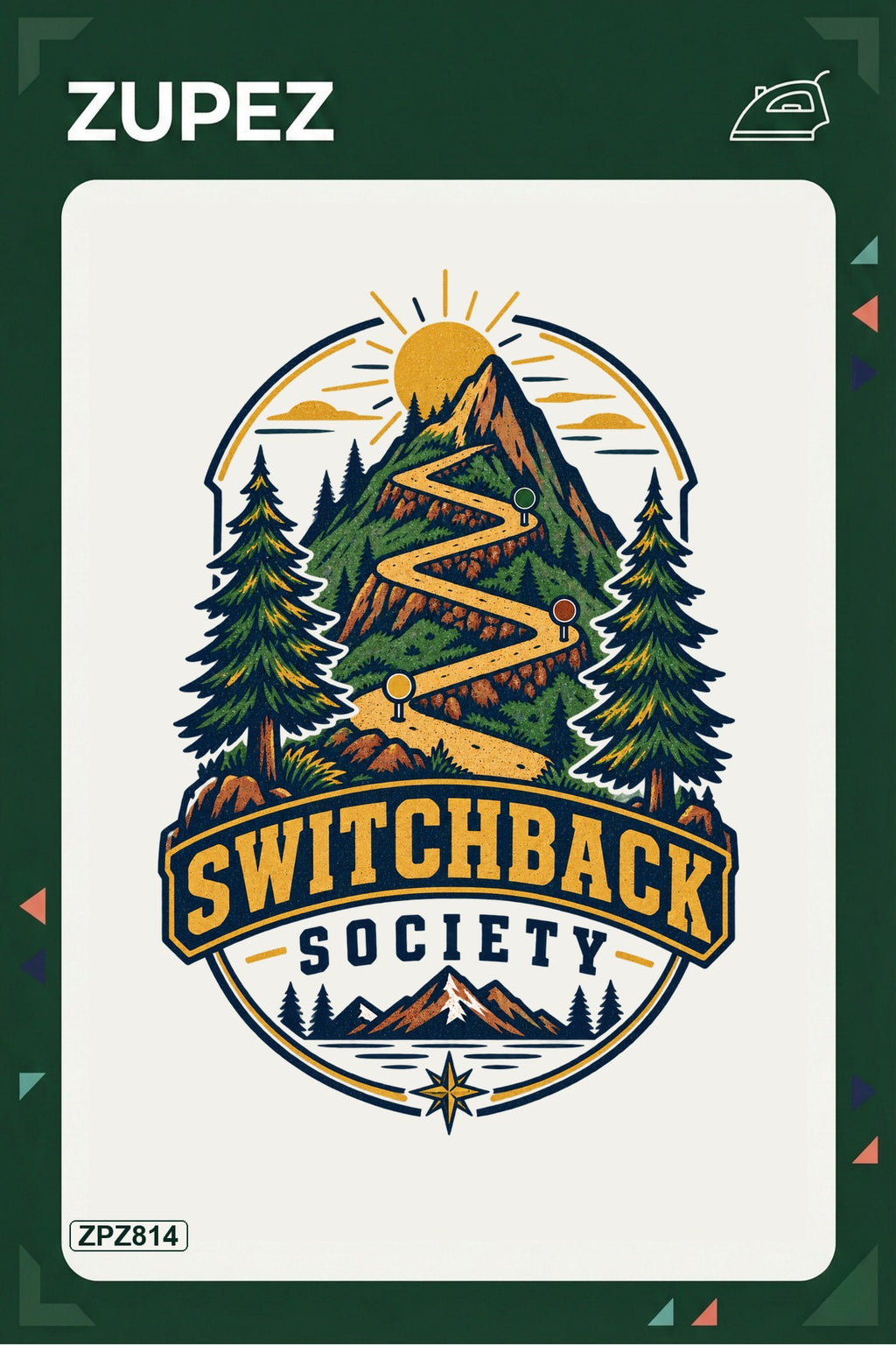 ZPZ814 – Switchback Society Ütüyle Uygulanabilir Transfer Baskı ana ürün görseli
