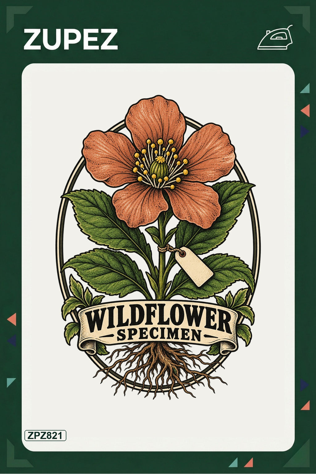 ZPZ821 – Wildflower Specimen Ütüyle Uygulanabilir Transfer Baskı ana ürün görseli