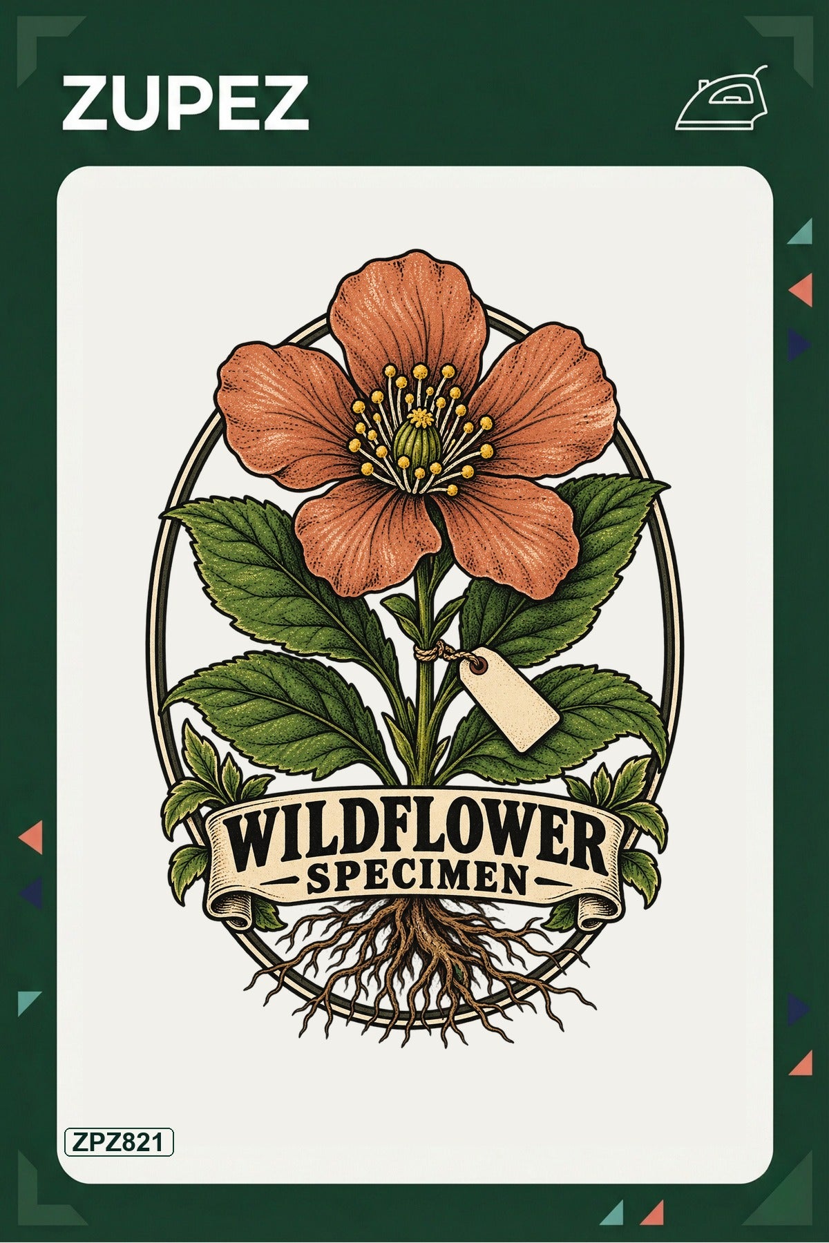 ZPZ821 – Wildflower Specimen Ütüyle Uygulanabilir Transfer Baskı ana ürün görseli