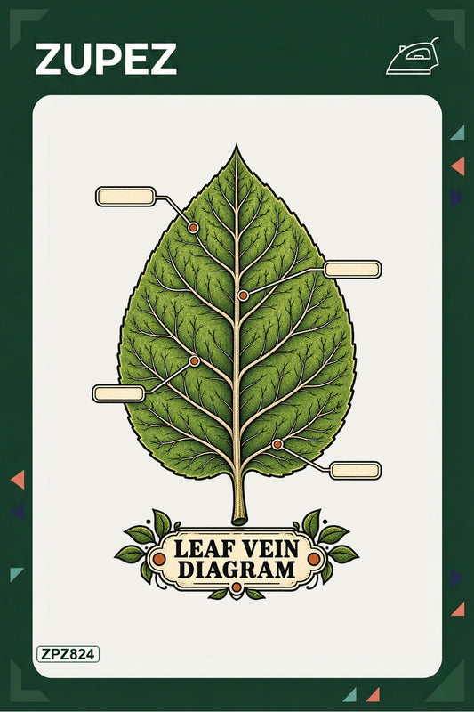 ZPZ824 – Leaf Vein Diagram Ütüyle Uygulanabilir Transfer Baskı ana ürün görseli