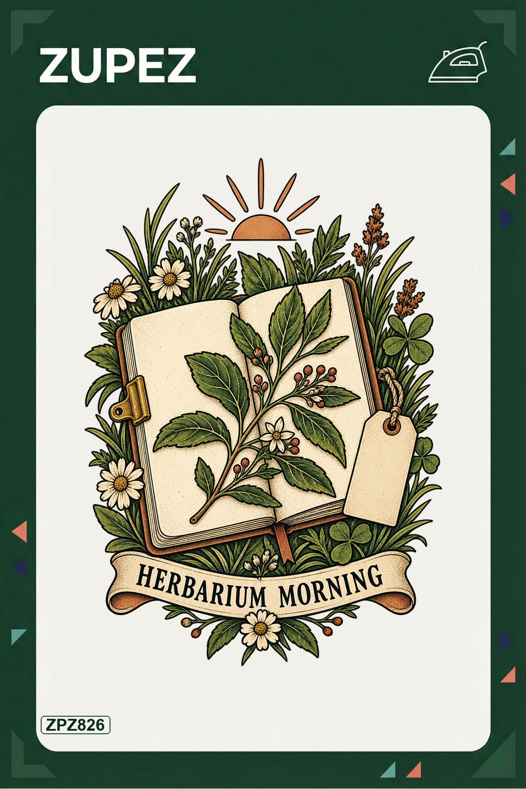 ZPZ826 – Herbarium Morning Ütüyle Uygulanabilir Transfer Baskı ana ürün görseli