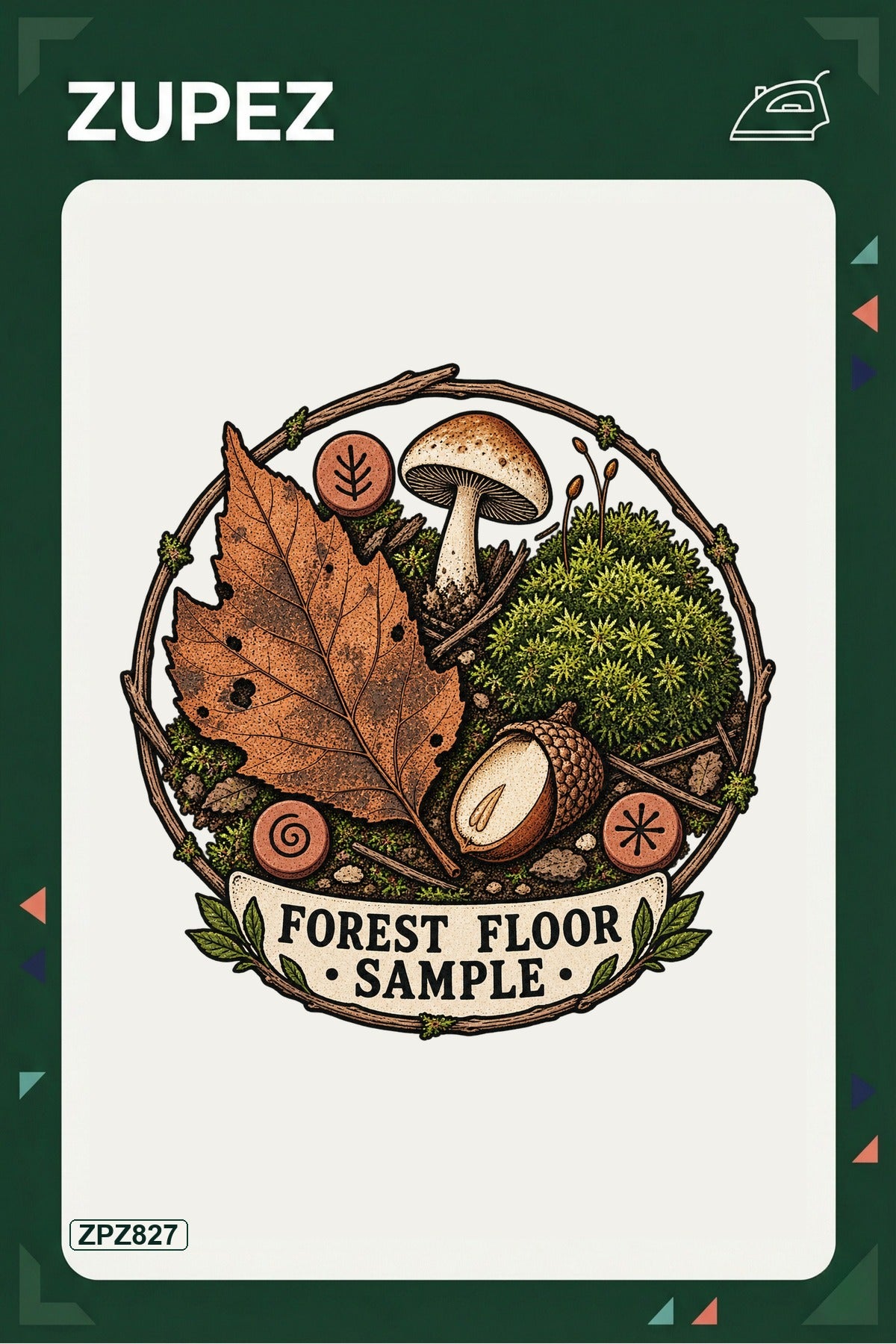 ZPZ827 – Forest Floor Sample Ütüyle Uygulanabilir Transfer Baskı ana ürün görseli