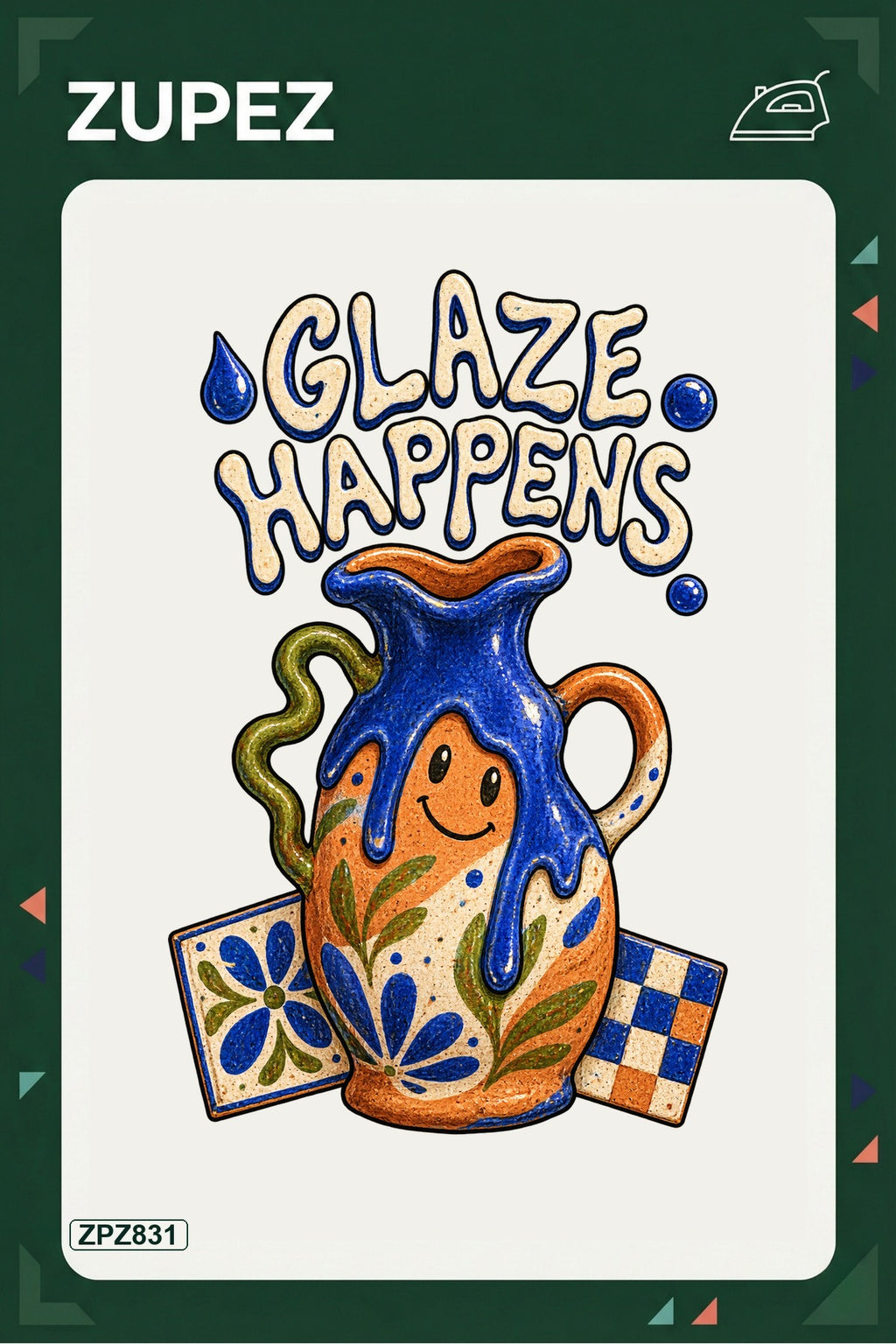 ZPZ831 – Glaze Happens Ütüyle Uygulanabilir Transfer Baskı ana ürün görseli
