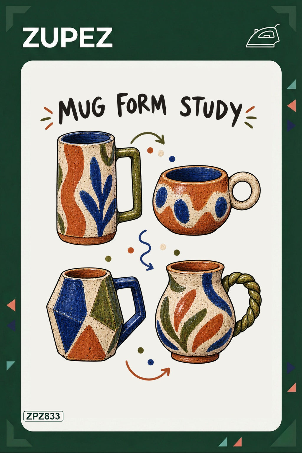 ZPZ833 – Mug Form Study Ütüyle Uygulanabilir Transfer Baskı ana ürün görseli