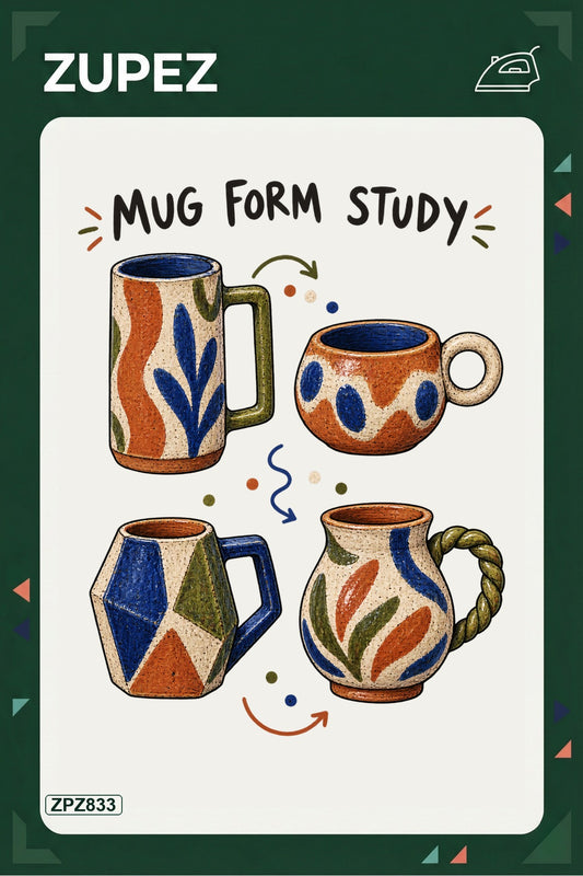 ZPZ833 – Mug Form Study Ütüyle Uygulanabilir Transfer Baskı ana ürün görseli