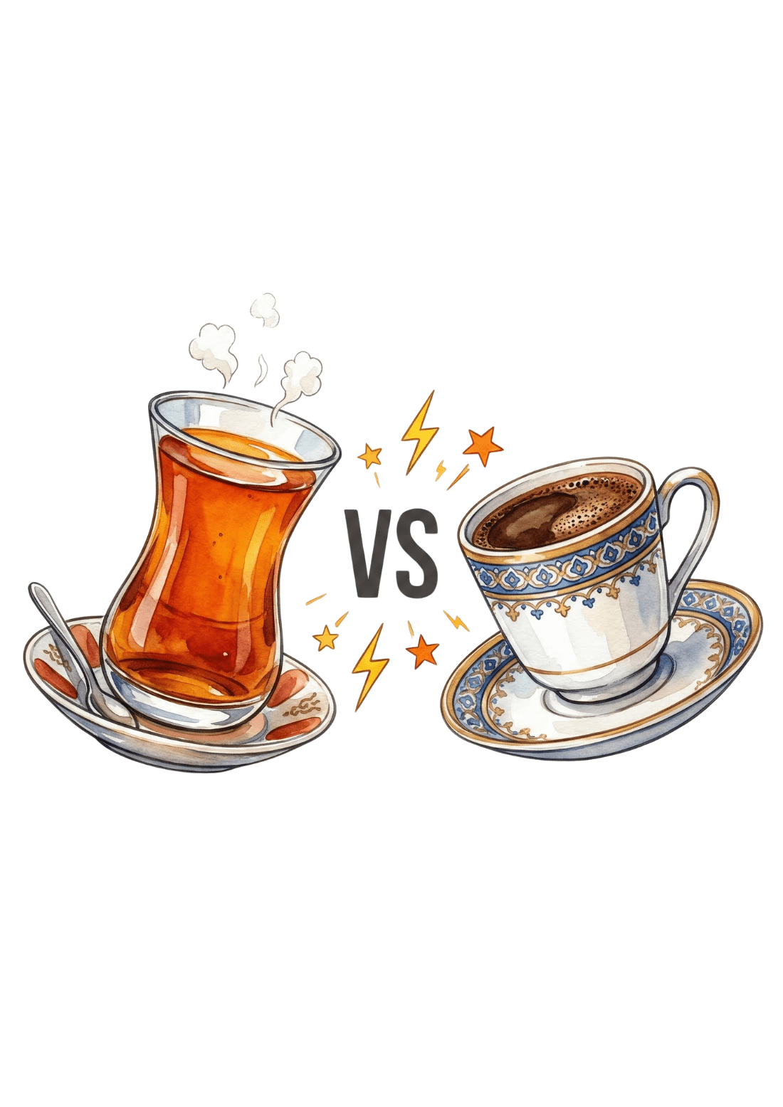 Çay mı Kahve mi Tartışma Transfer Baskı - Zupez