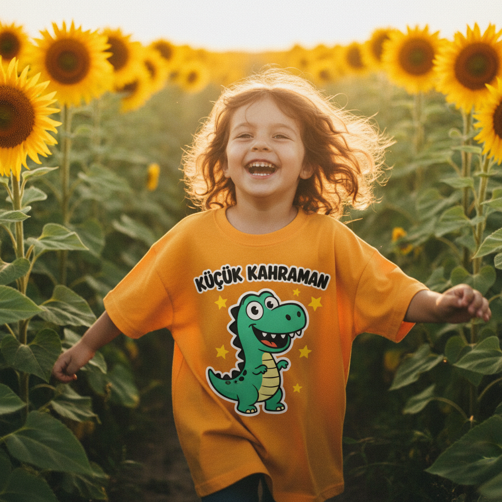 KÜÇÜK KAHRAMAN – Kids Dino Tee Mockup