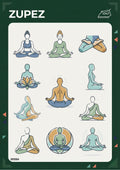 Zupez Yoga ve Meditasyon Temalı Ütüyle Uygulamalı Premium Kumaş Transfer Tasarım, Tekstil Dekorasyon, Tişört ve Sweatshirt için Hazır Transfer Baskı - Zupez